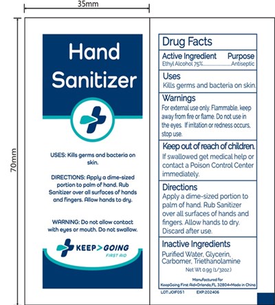 Keep Going  Hand Sanitizer 75 Vv